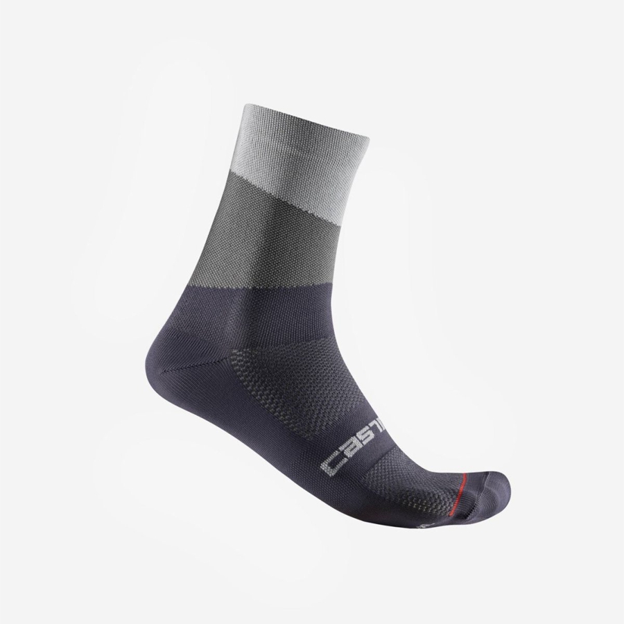 Calzini Castelli ORIZZONTE 15 Uomo Argento Grigie Grigie Scuro | 49682HAGX