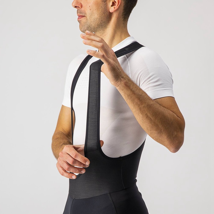 Collant Con Pettorina Castelli ENTRATA WIND Uomo Nere | 01458TRKJ