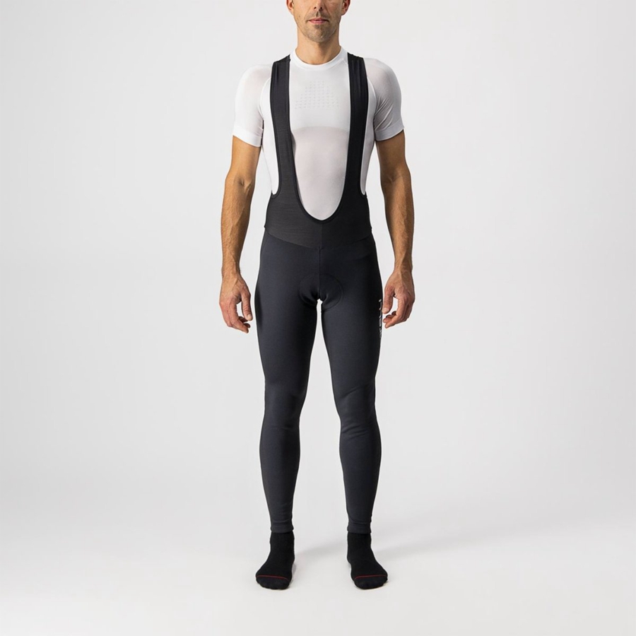 Collant Con Pettorina Castelli ENTRATA WIND Uomo Nere | 01458TRKJ