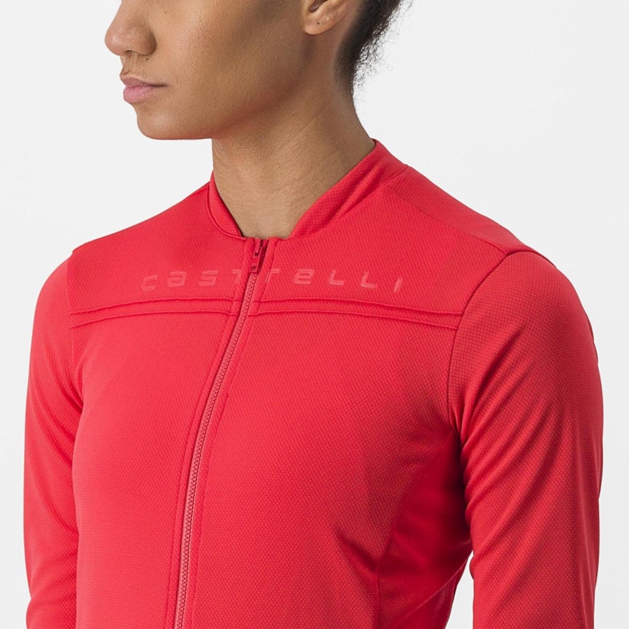Maglia Castelli ANIMA 4 LONG SLEEVE Donna Rosse | 08419BNIQ