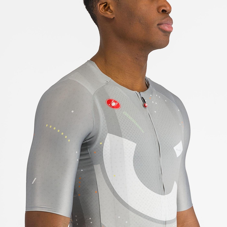 Maglia Castelli R-A/D Uomo Colorate Grigie | 23087HDVE