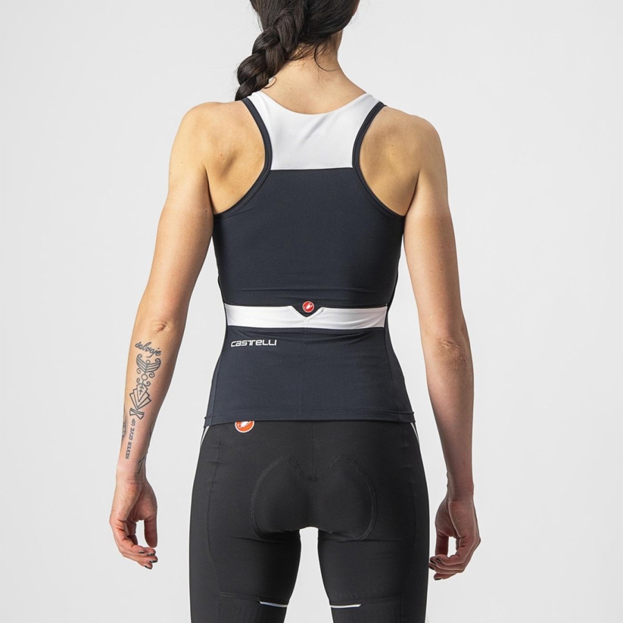 Maglia Castelli SOLARIS TOP Donna Nere Bianche | 56038BEMA