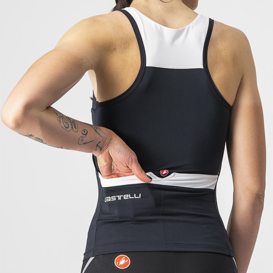Maglia Castelli SOLARIS TOP Donna Nere Bianche | 56038BEMA