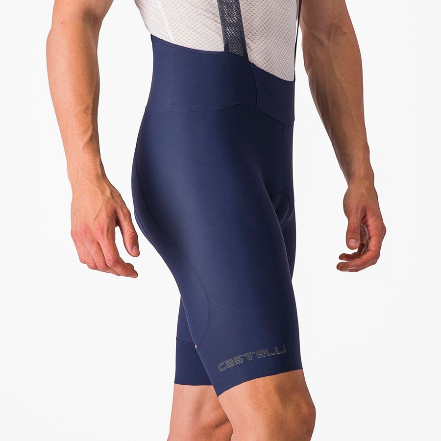 Pantaloncini Con Pettorina Castelli ESPRESSO Uomo Blu | 50734LRHN