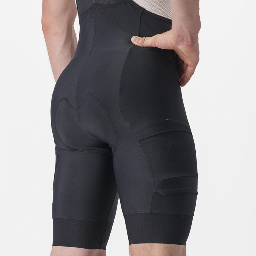 Pantaloncini Con Pettorina Castelli UNLIMITED CARGO Uomo Nere | 45182YGWB