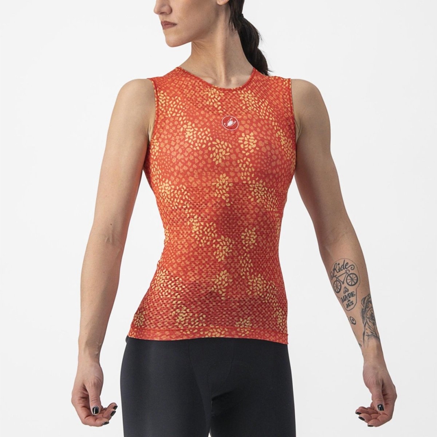 Strato Di Base Castelli PRO MESH 4 W SLEEVELESS Donna Arancioni | 87543KCGP