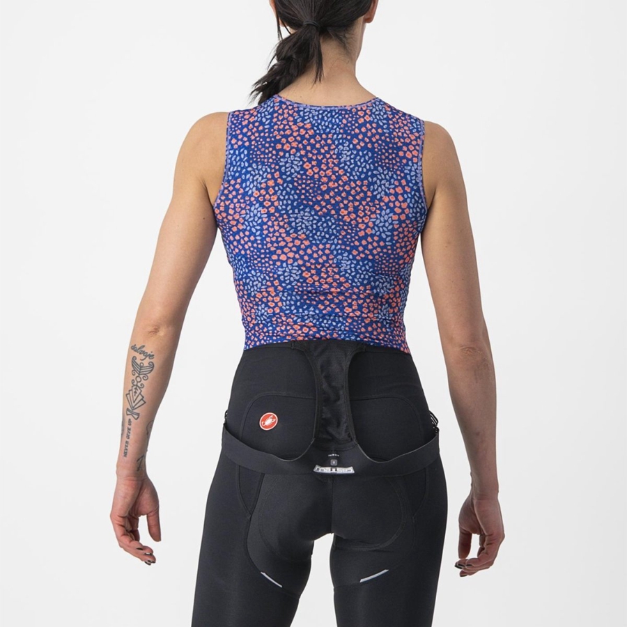 Strato Di Base Castelli PRO MESH 4 W SLEEVELESS Donna Viola Bianche | 48907EDTB