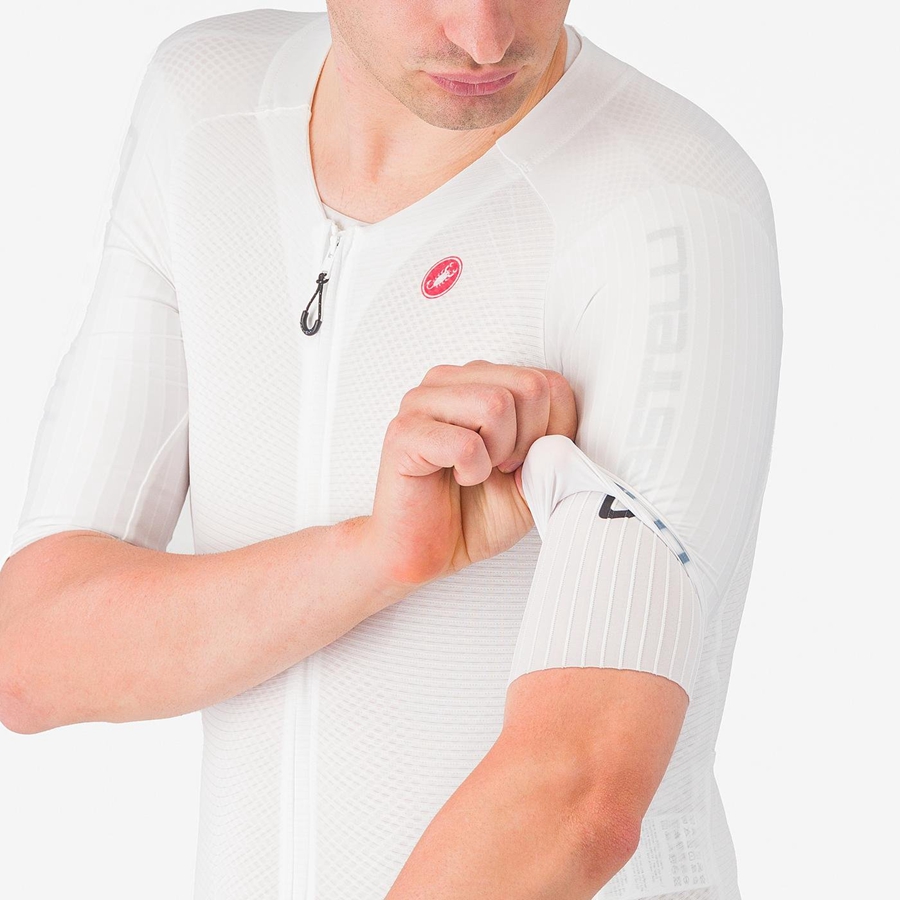 Tuta Da Corsa Castelli SANREMO BTW X2 Uomo Bianche Blu | 64315VPRT