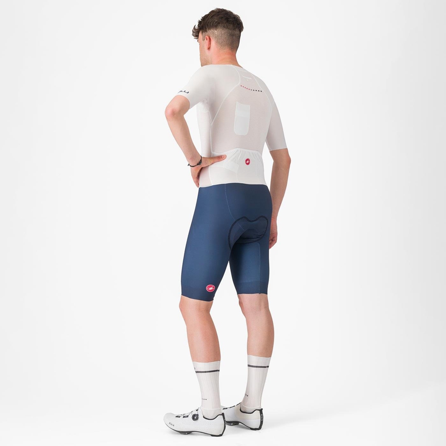 Tuta Da Corsa Castelli SANREMO BTW X2 Uomo Bianche Blu | 64315VPRT